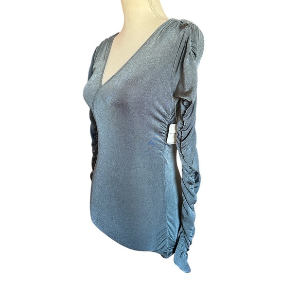 #31  NWT Free People Reya Bodysuit in Storm Water - Picture 6 of 8